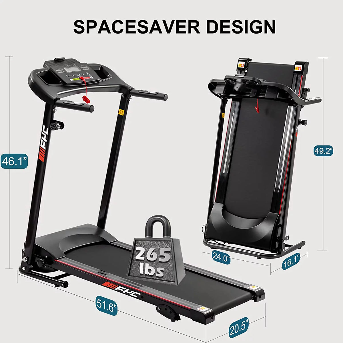 2.5HP Folding Incline Treadmill U824517