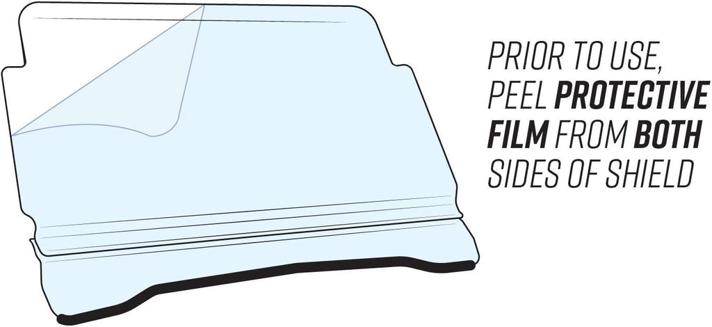 Scratch Resistant Flip / Fold Down 2-in-1 Windshield for Polaris Ranger XP 1000, 1/4 Thick Polycarbonate F1337