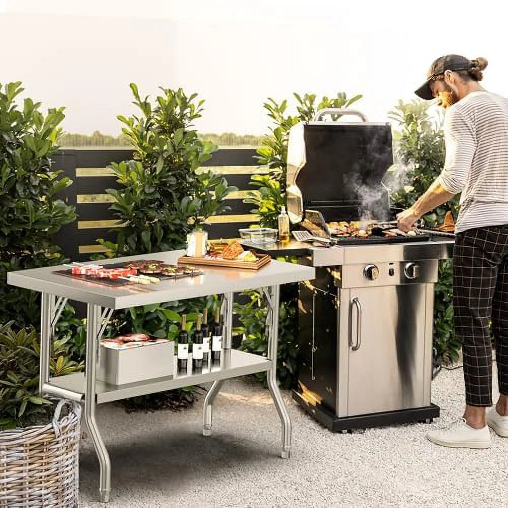 Stainless Steel Folding Table 48" X 24" W412942