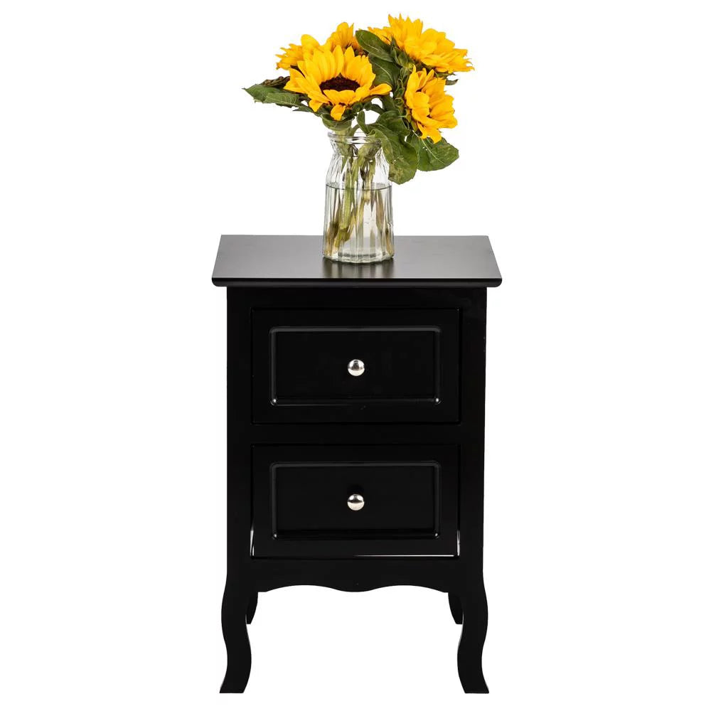 Black Wood Nightstand E8407
