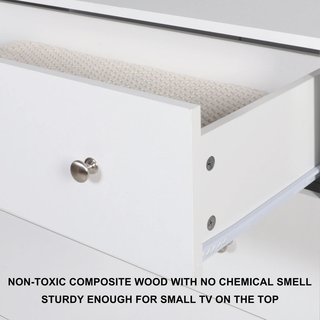 White 5 Drawer Dresser G121