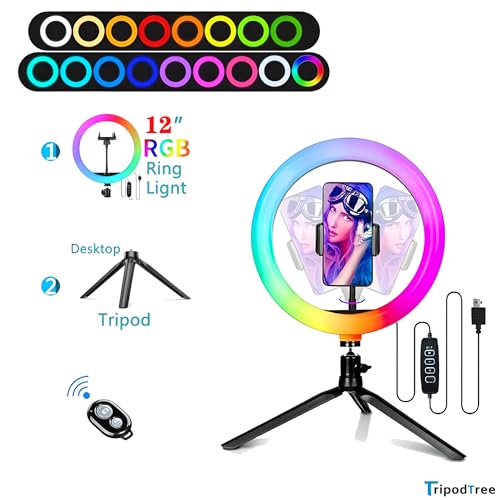 10" Selfie Ring Light with 4" Desktop Tripod Stand & Phone Holder R871