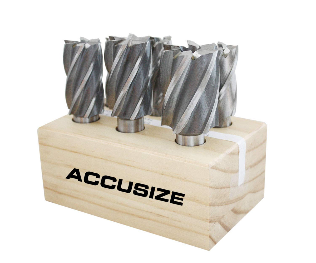 6 Pc Multi Flute H.S.S. End Mills Set, 3/4'' Shank, Cutting Dia 3/4'' to 1-1/2'' X247