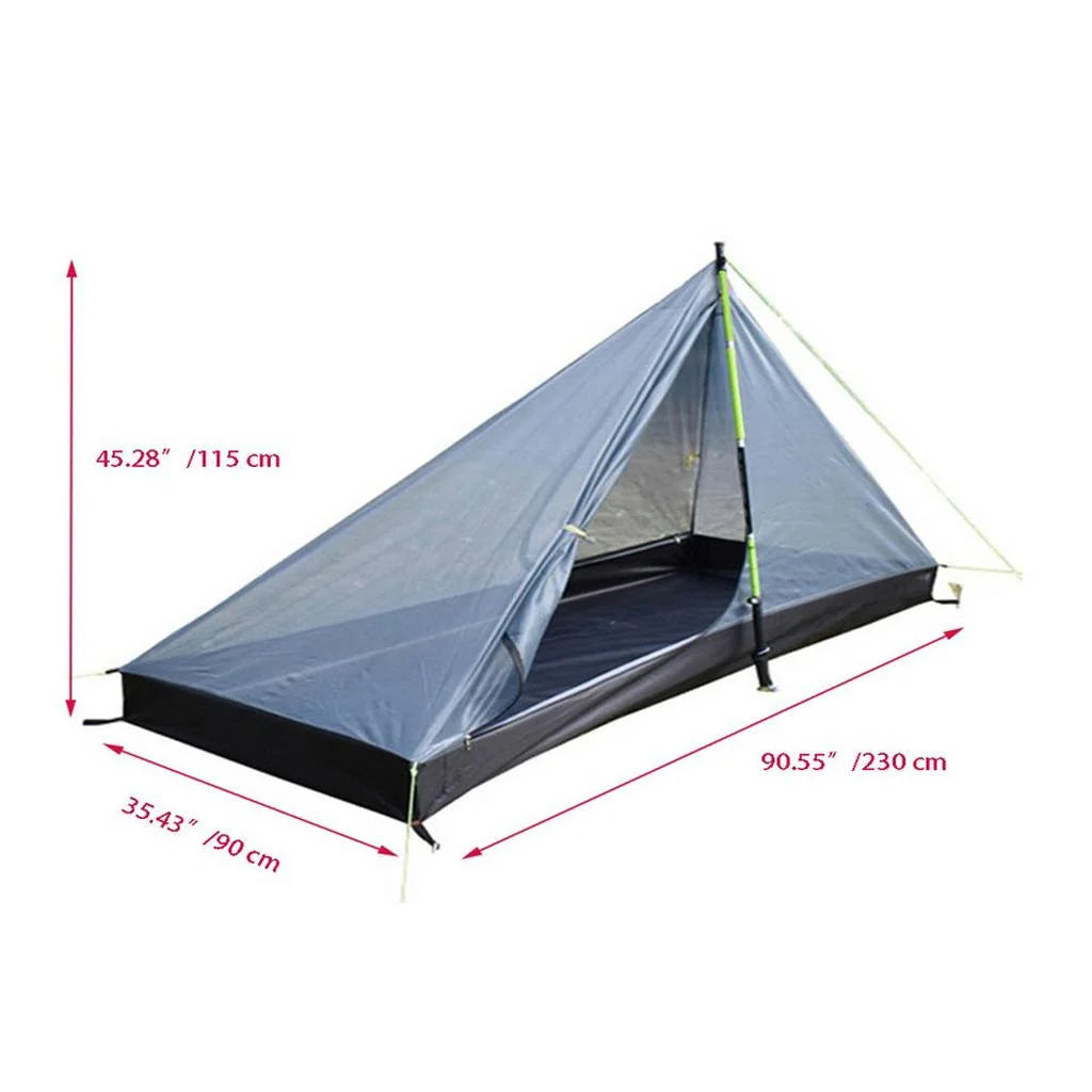 Gray White Waterproof Camping Tent U3975
