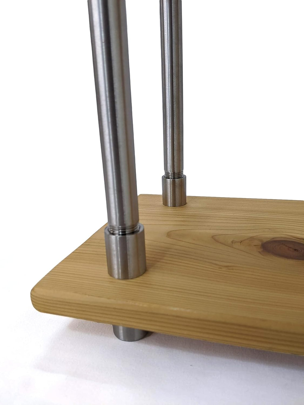 Solid Cedar Wood & Stainless Steel Metal Bookcase, 20 Inch Wide R698024