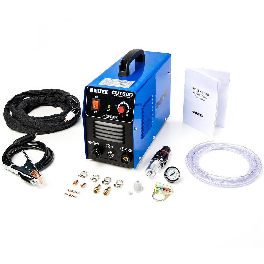 50Amp Air Plasma Cutter, 1/2x22 inch Cut 110V/220V Input Dual Voltage D72609