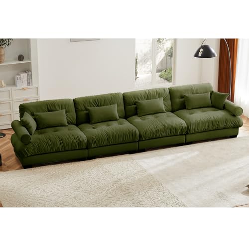 130" Modular Sectional Sofa with Movable Ottoman C54439