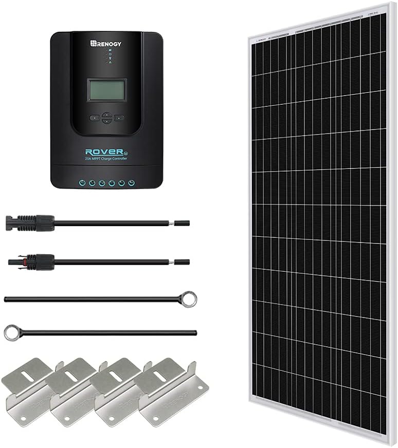 100W Monocrystalline Solar Panel with 30A PWM Charge Controller O95882