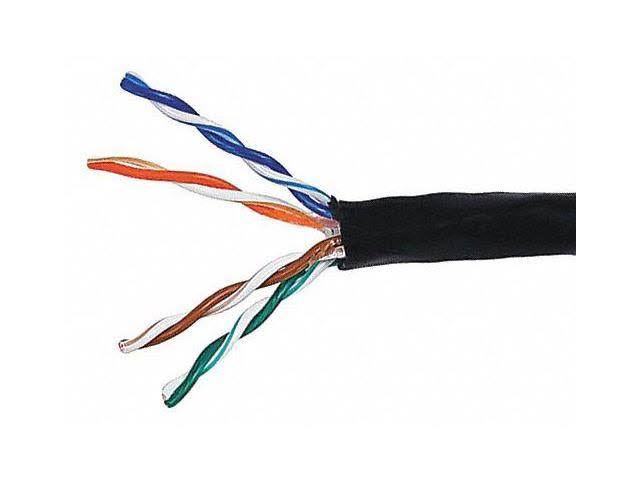 Black Cat5e UTP Solid Bulk Ethernet Cable V8756