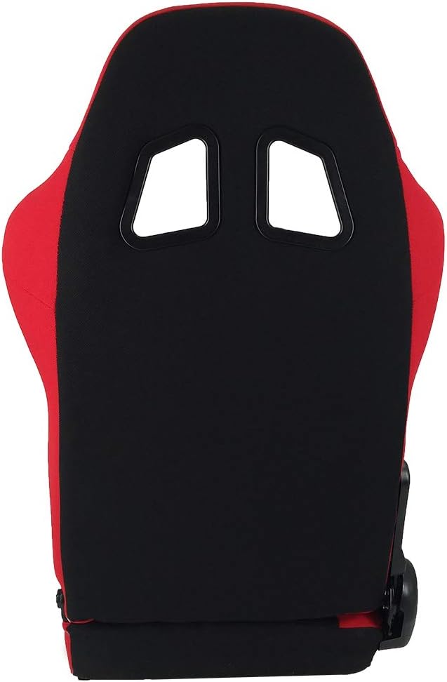 Black Red Racing Bucket Seats Pair J613