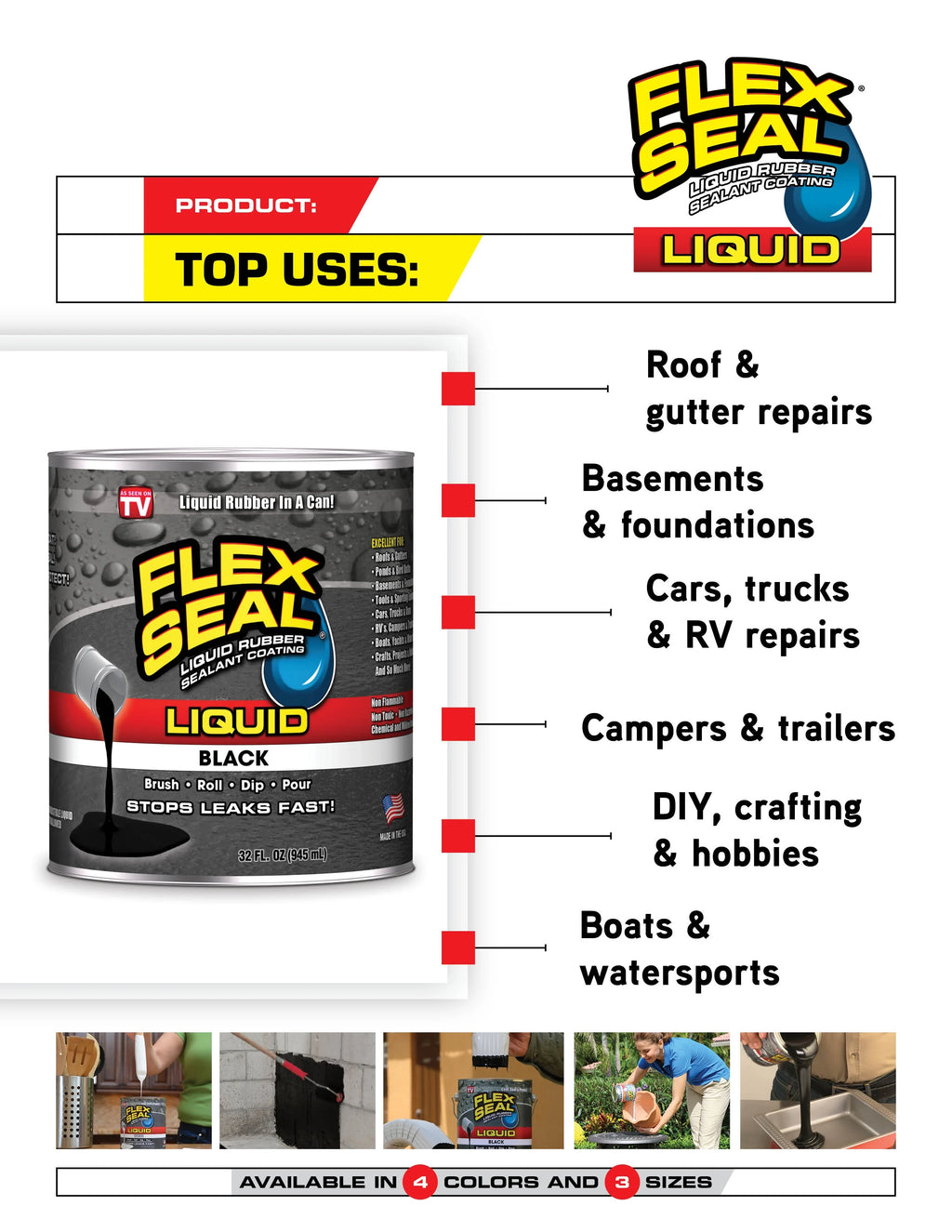 White 32 oz Liquid Rubber Sealant Coating V776350