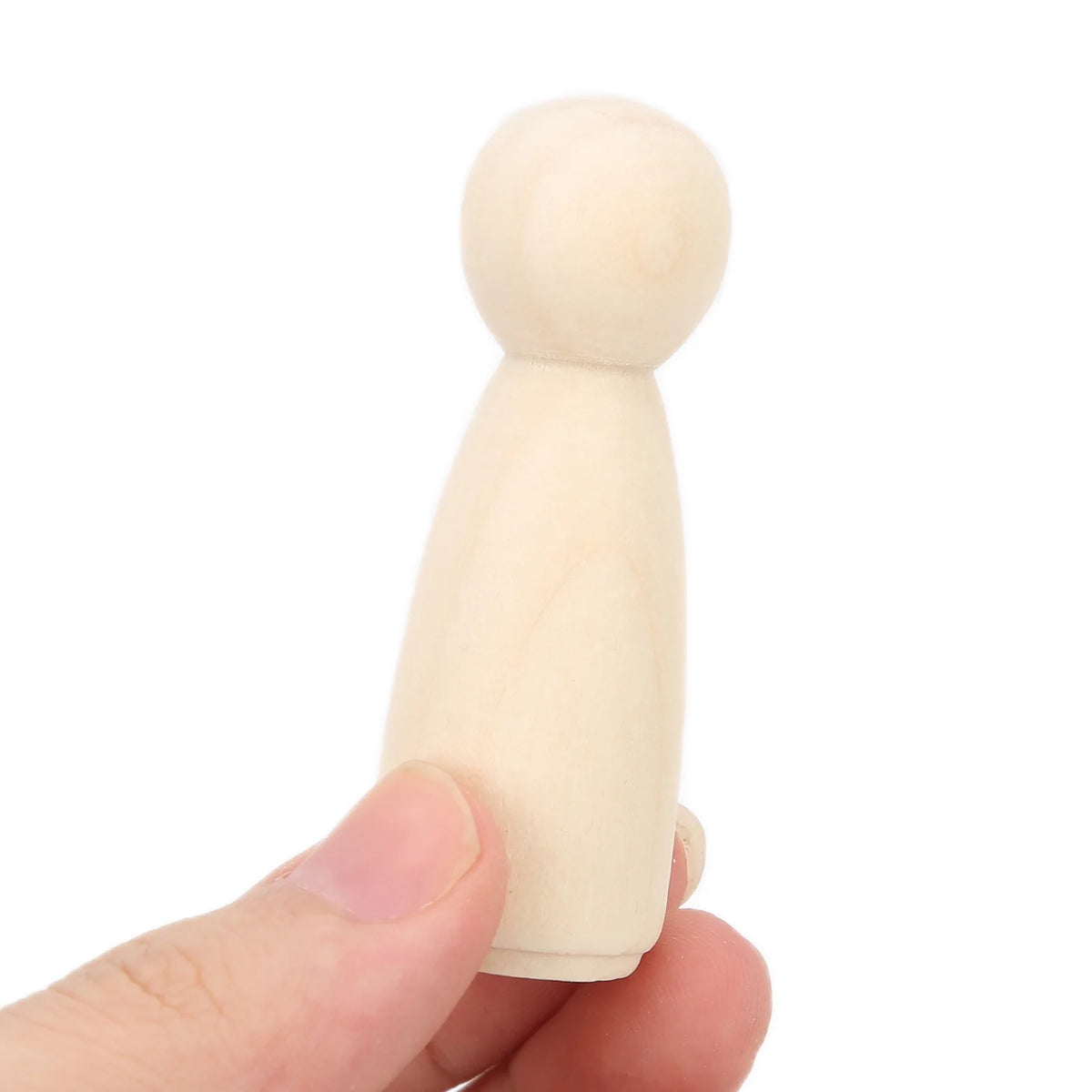 10Pcs Unfinished Wooden Peg Dolls for Kids DIY Craft 75mm / 3.0in X364