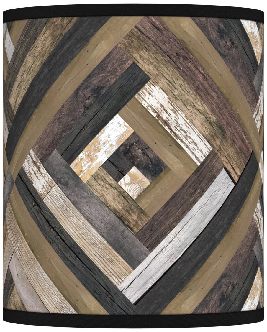 Print Lamp Shade 10" Top x 10" Bottom x 12" High Spider Fitting P55184