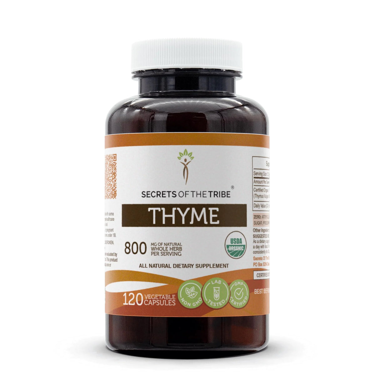 USDA Organic Thyme 800 mg 120 Capsules B632