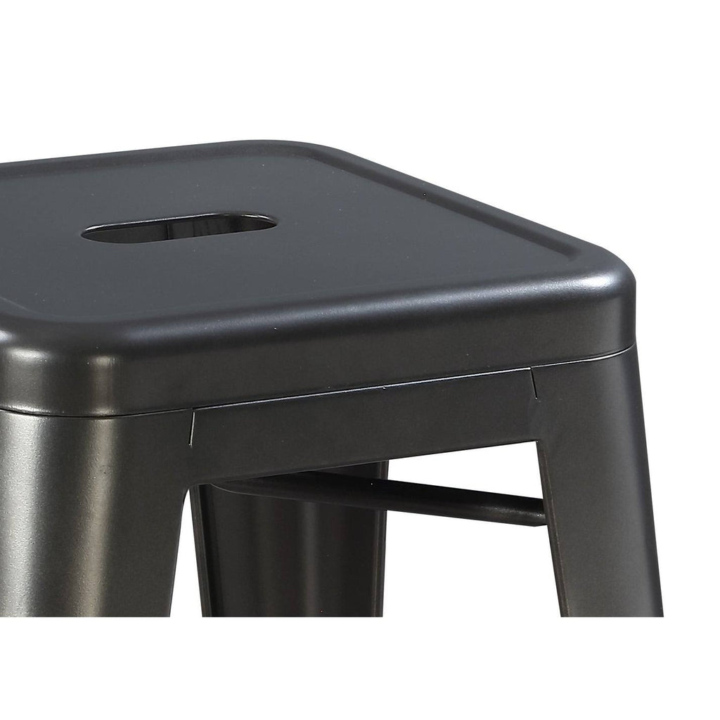 Gunmetal Grey 24-Inch Bar Stool Set of 2 H41787