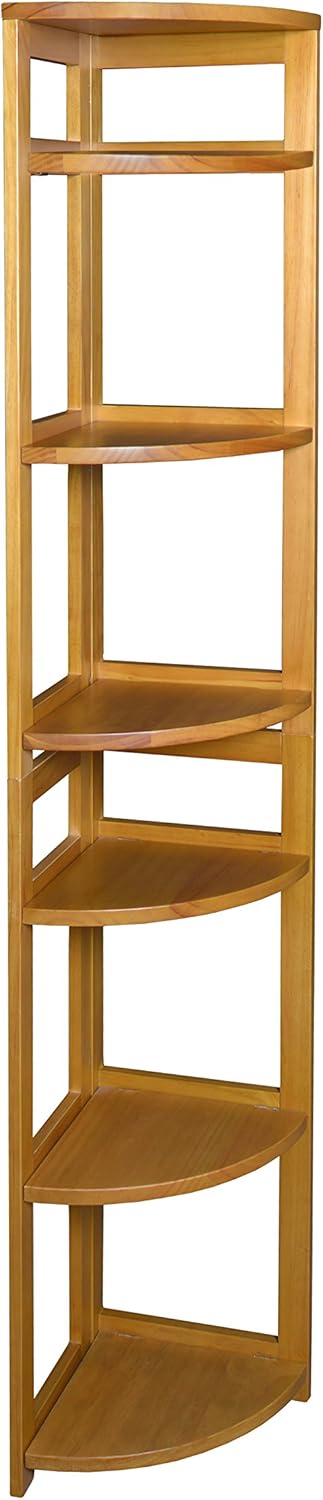 Golden Oak Corner Folding Bookcase W71522