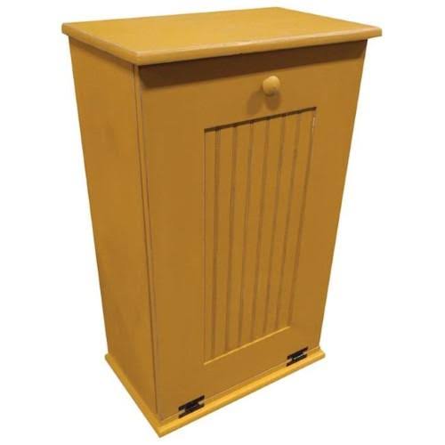Large Antique Gold Wooden Trash Bin F22632