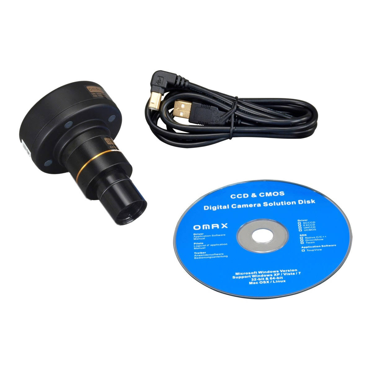 7-45X Stereo Microscope with Articulate Arm, 56 LED Ring Light, 5.0M Camera D132513
