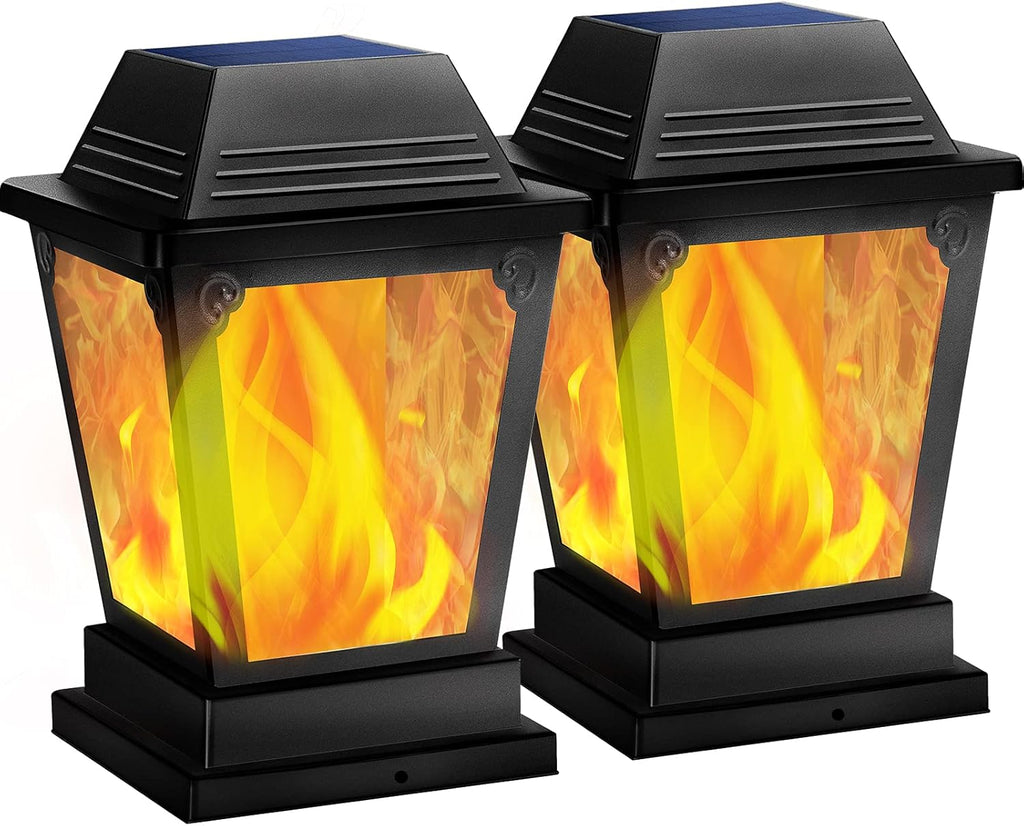 2 Pack 99 LED Metal Solar Post Lights for 4x4 6x6 Posts I323648