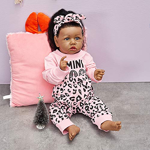 22.8 Inch Soft Body African American Reborn Baby Doll Z57456