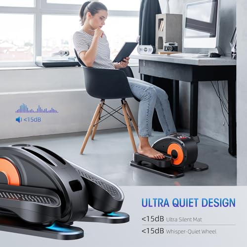 Under Desk Elliptical Machine with 12 Adjustable Speeds U341795