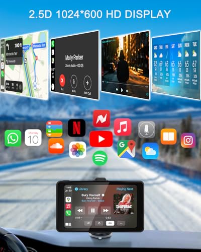 7" HD Portable Touch Screen Car Stereo with Bluetooth O49036