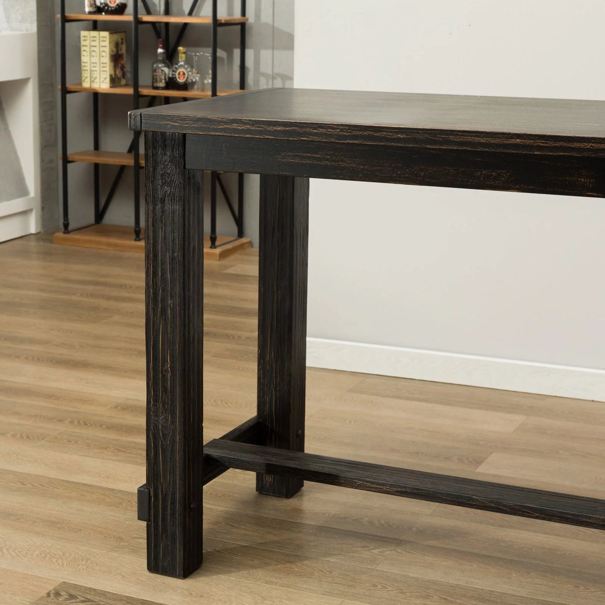 64 in. Rectangular Wooden Bar Height Table W391