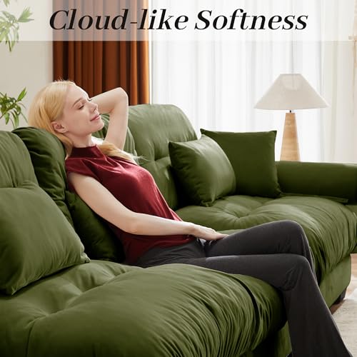 130" Modular Sectional Sofa with Movable Ottoman C54439