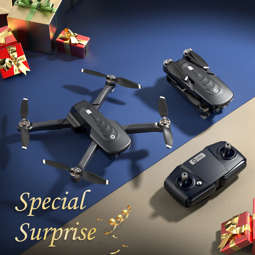 4K Camera Foldable GPS Drone with 2 Batteries, Black N192002