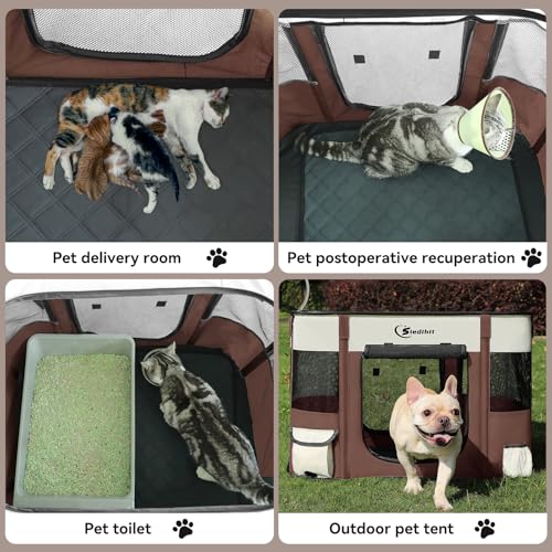 Foldable Dog Playpen with Carrying Case P366502