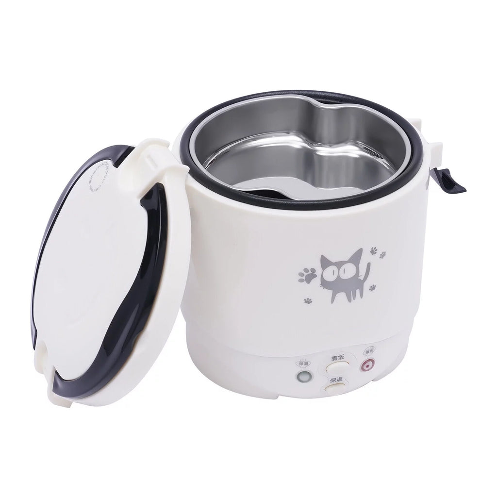 White 12V Mini Rice Cooker Q8008