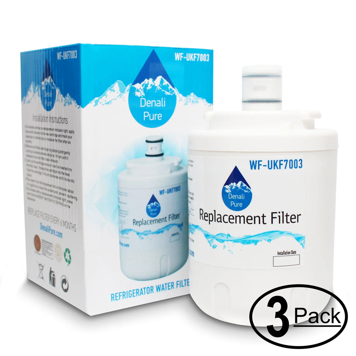 3-Pack Replacement Refrigerator Water Filter Cartridge P248571