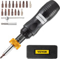 1/4" Drive Torque Screwdriver, 20-70 in/lbs, Adjustable, with Bits & Case, Pack of 2 T71355