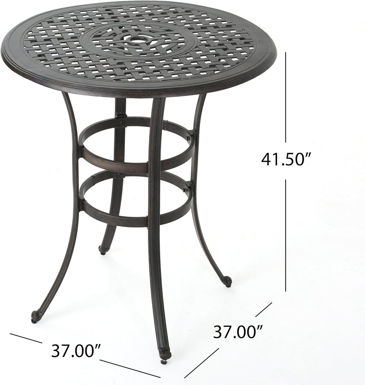 Bronze Cast Aluminum Round Bar Table C725199