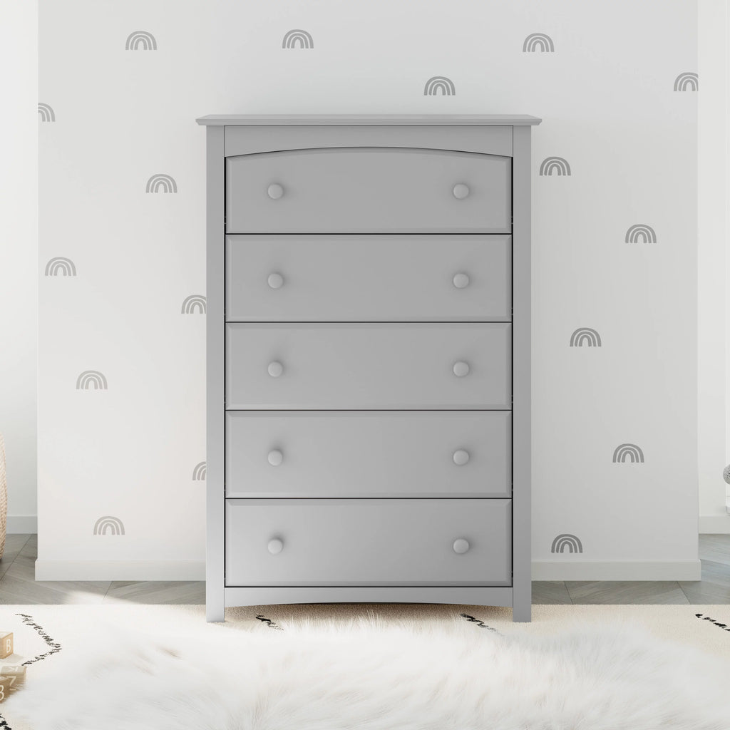 White 5 Drawer Nursery Dresser H5130