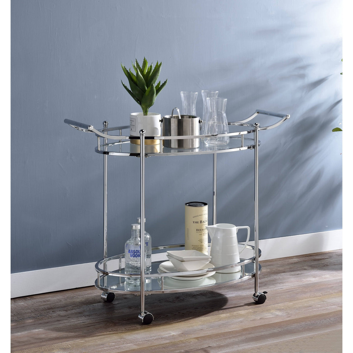 Clear Glass Serving Cart Y716746