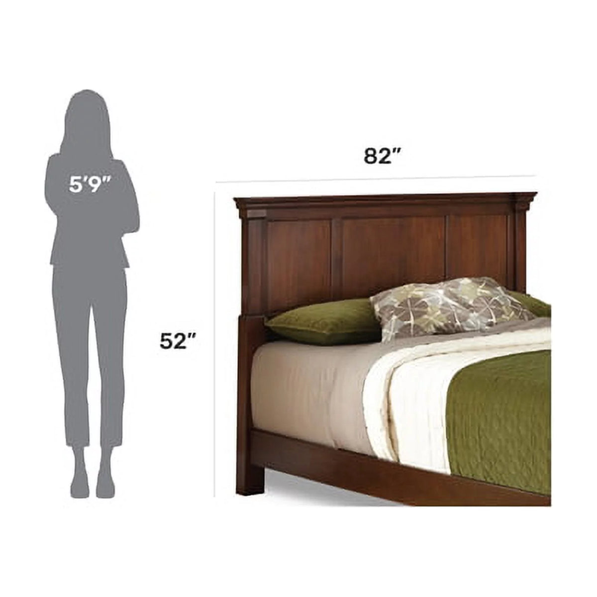 Brown Wood King Headboard L142