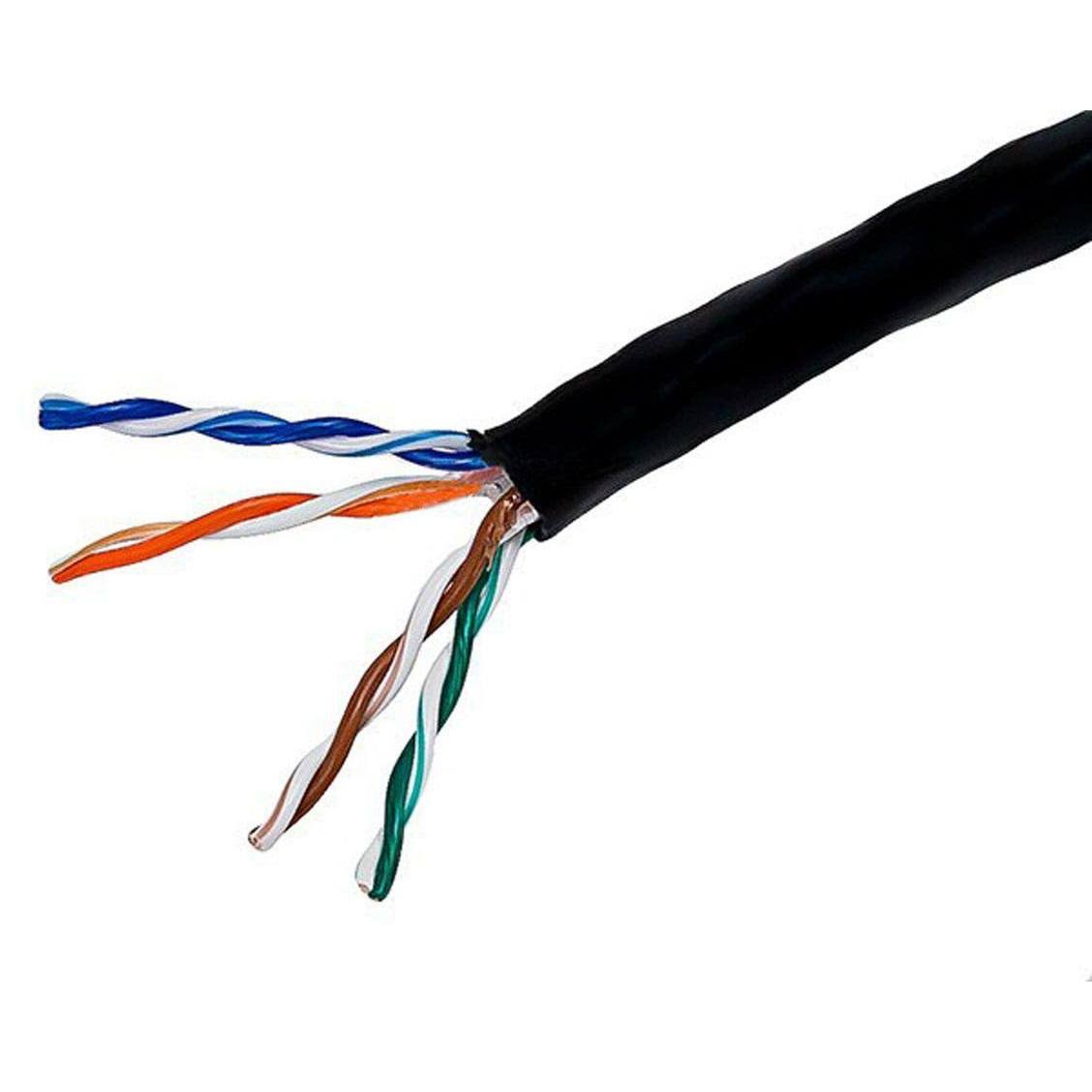 Black Cat5e UTP Solid Bulk Ethernet Cable V8756