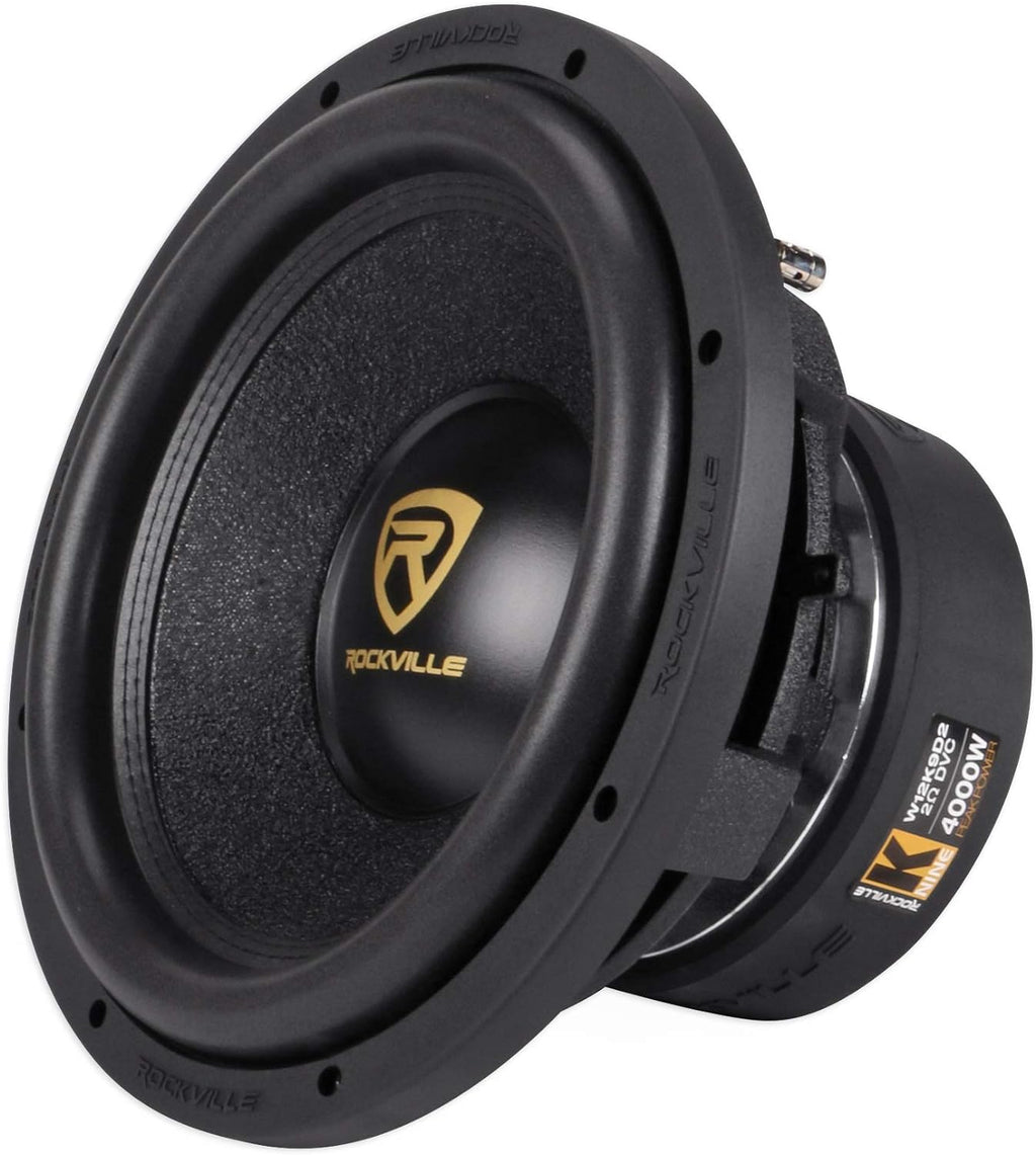12 8000 Watt Car Subwoofers + Sealed Sub Box Enclosure N29948