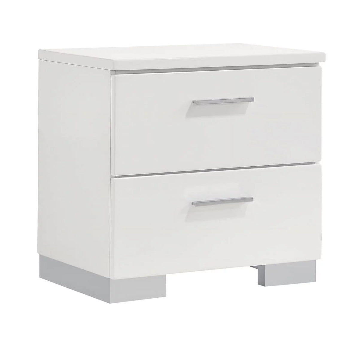 Queen Bedroom Set Glossy White A4066