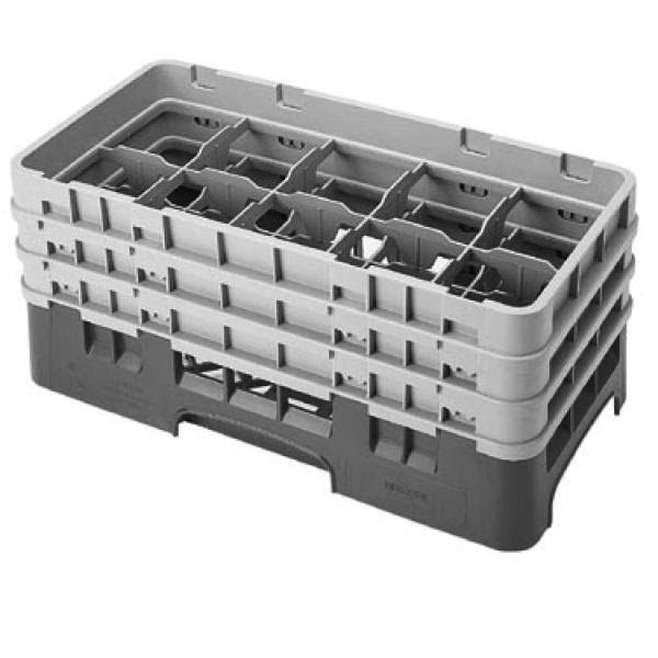 Half Size Glass Rack - 10 Compartments - Soft Gray T289196