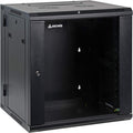 12U Wall Mount Server Cabinet Enclosure with Locking Glass Door Black Y302211