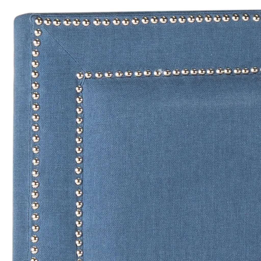 Navy Full Headboard with Silver Nail Head L306134