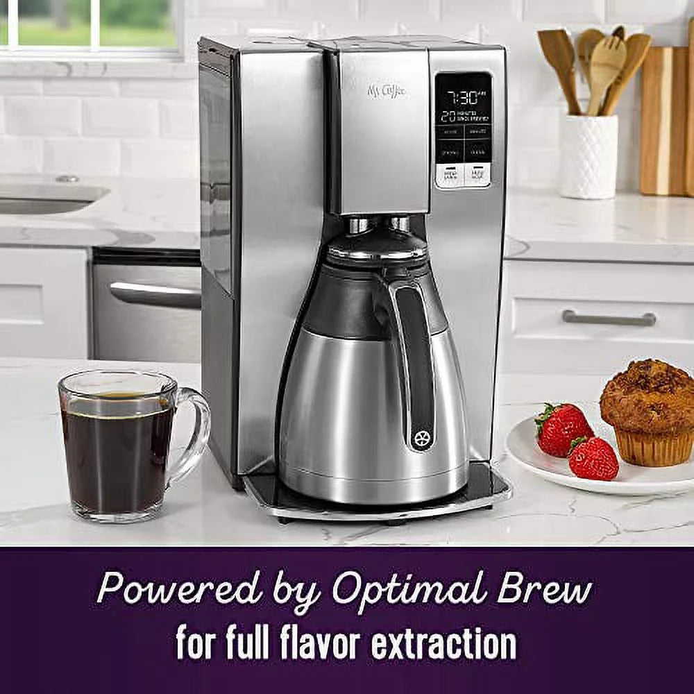 10 Cup Thermal Programmable Coffeemaker, Stainless Steel Y4232