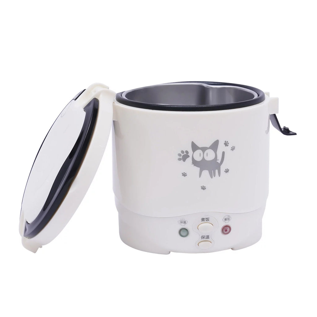 White 12V Mini Rice Cooker Q8008