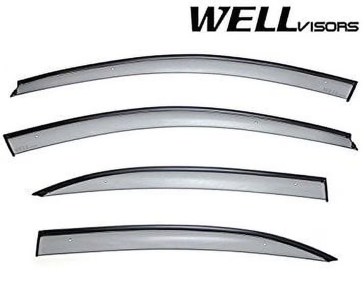 Side Window Wind Deflector Visors with Black Trim J302380