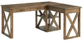 Rustic 60" L Desk with Fingerprint Lock O60336