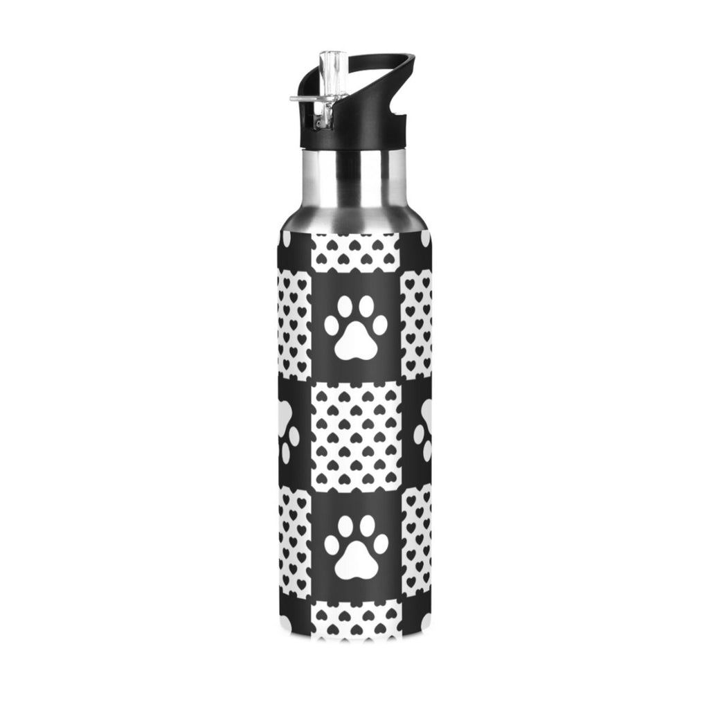 20 OZ Stainless Steel Water Bottle with Straw Lid E770
