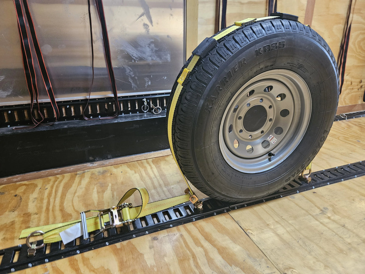 4 Pack E Track Tire Straps with Rubber Blocks T898