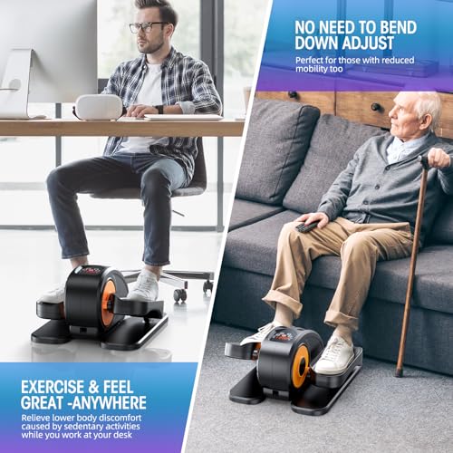 Under Desk Elliptical Machine with 12 Adjustable Speeds U341795